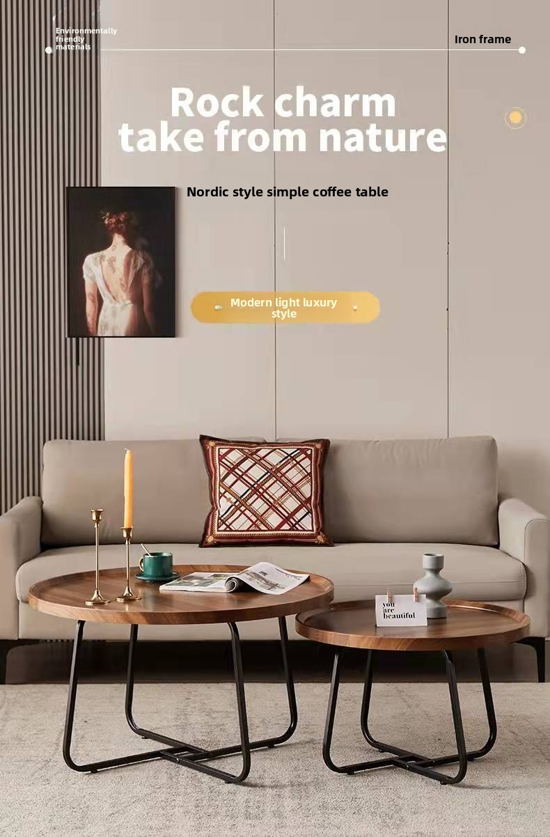 Premium Multifunktionale Moderne Einfache Wohnzimmer Hause Kleine Wohnung Runde Kombination Kaffee Tee Tisch_voghion.com