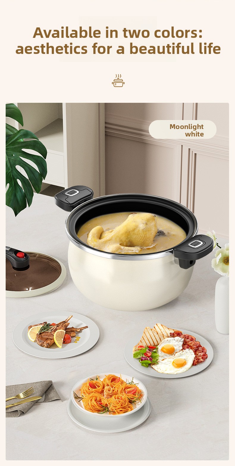 Konbach Enamel Household Micro Pressure Cup Clay Soup Stew Non-stick Induction Cooker Cooking Pot_voghion.com
