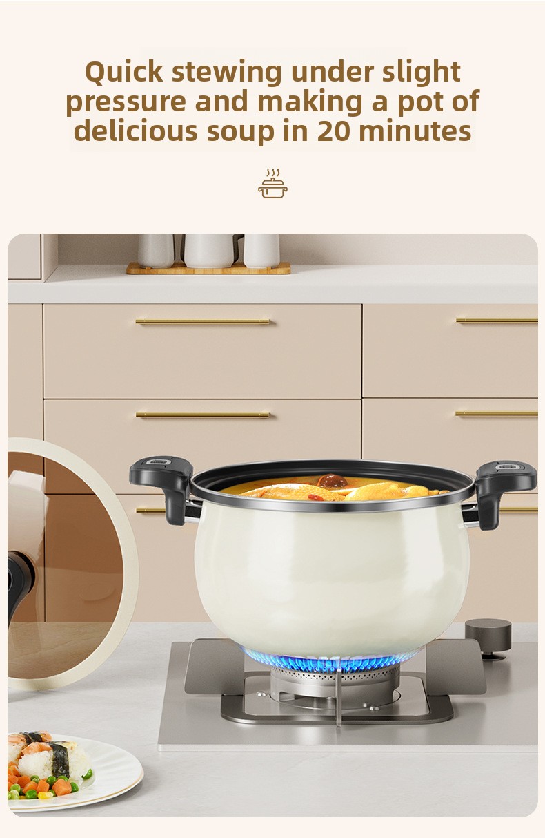 Konbach Enamel Household Micro Pressure Cup Clay Soup Stew Non-stick Induction Cooker Cooking Pot_voghion.com