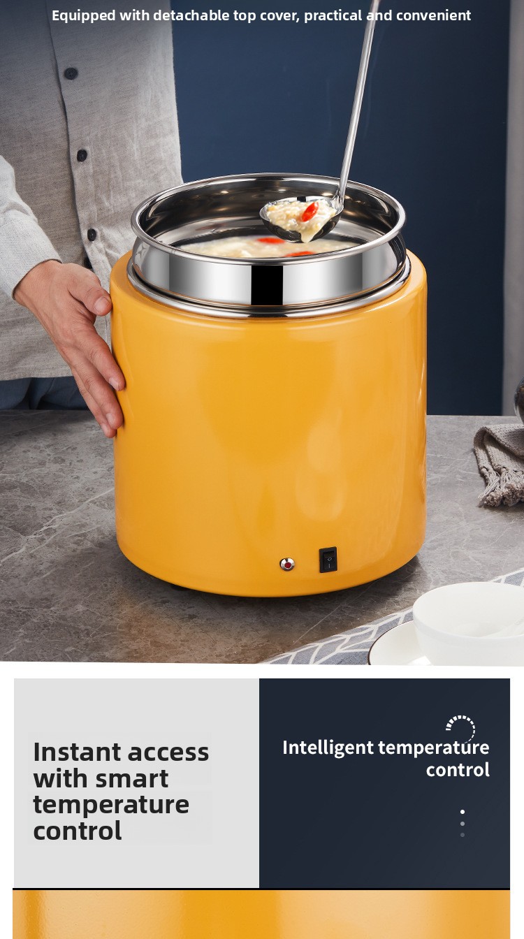 Electronic Warmer No Water Needed Stainless Steel Insulated Bucket Electric Self-service Constant Temperature Breakfast_voghion.com