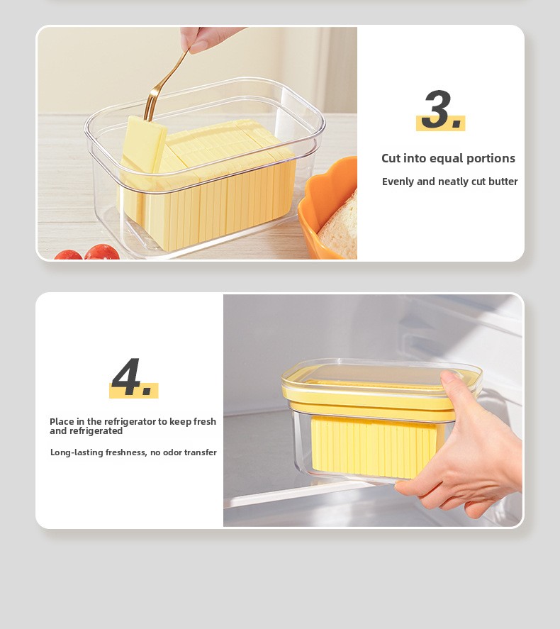 Cross-Border Sealed Cutter Food Grade Fresh Cheese Storage Refrigerated Organizer Butter Box_voghion.com
