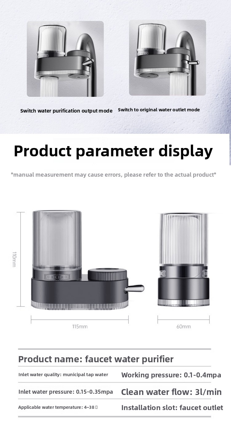 Wasserhahnfilter für den Haushalt, passend für Küchenarmaturen, mit waschbarem Keramikfilter_voghion.com