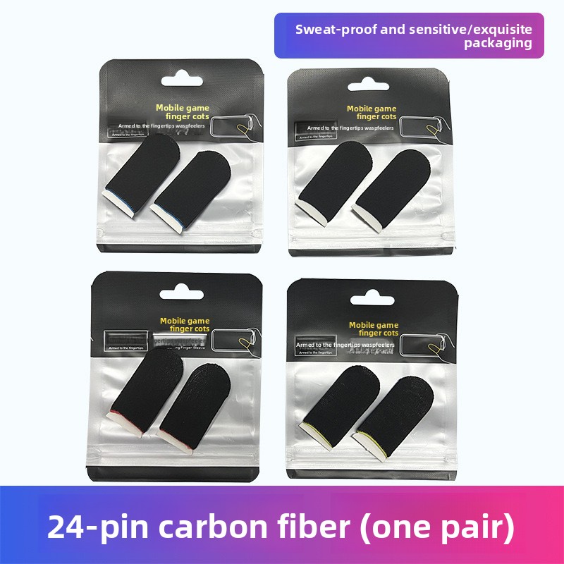 Carbon Fiber Gaming Finger Sleeves 40 Pieces Anti-Sweat Anti-Slip Artifact For PUBG E-Sports Controller Accessories_voghion.com