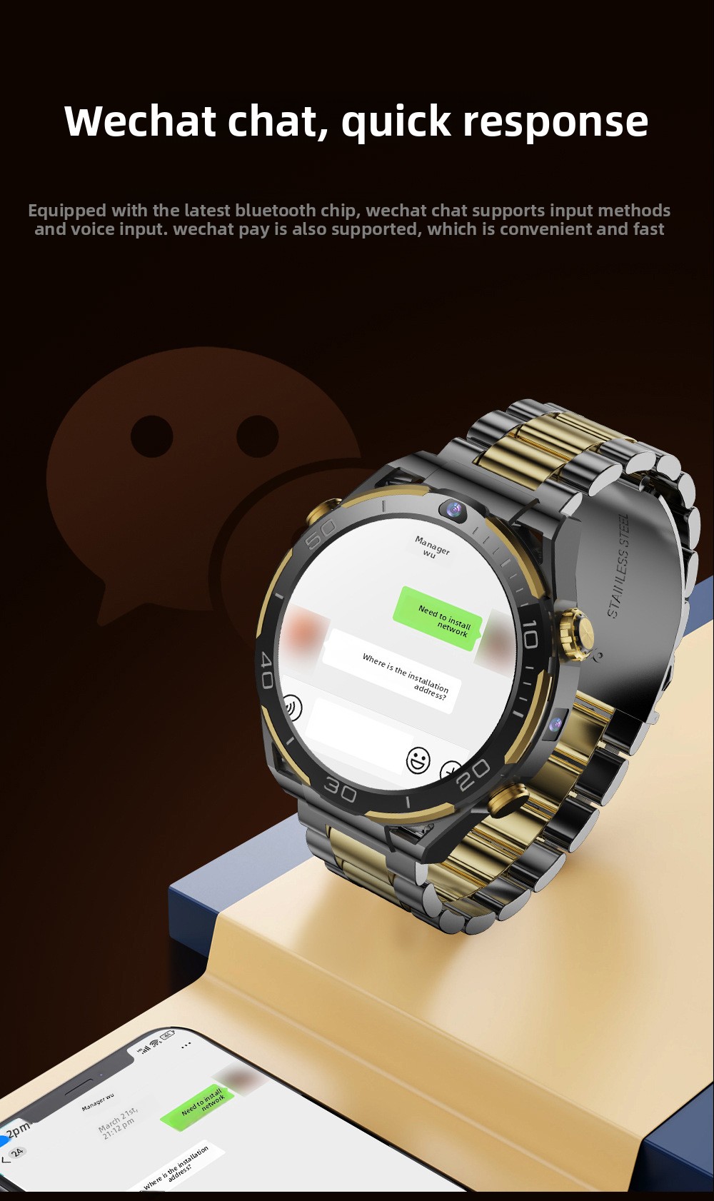 T7 Smart Watch 4g With Dual Camera And Multifunctional Features_voghion.com