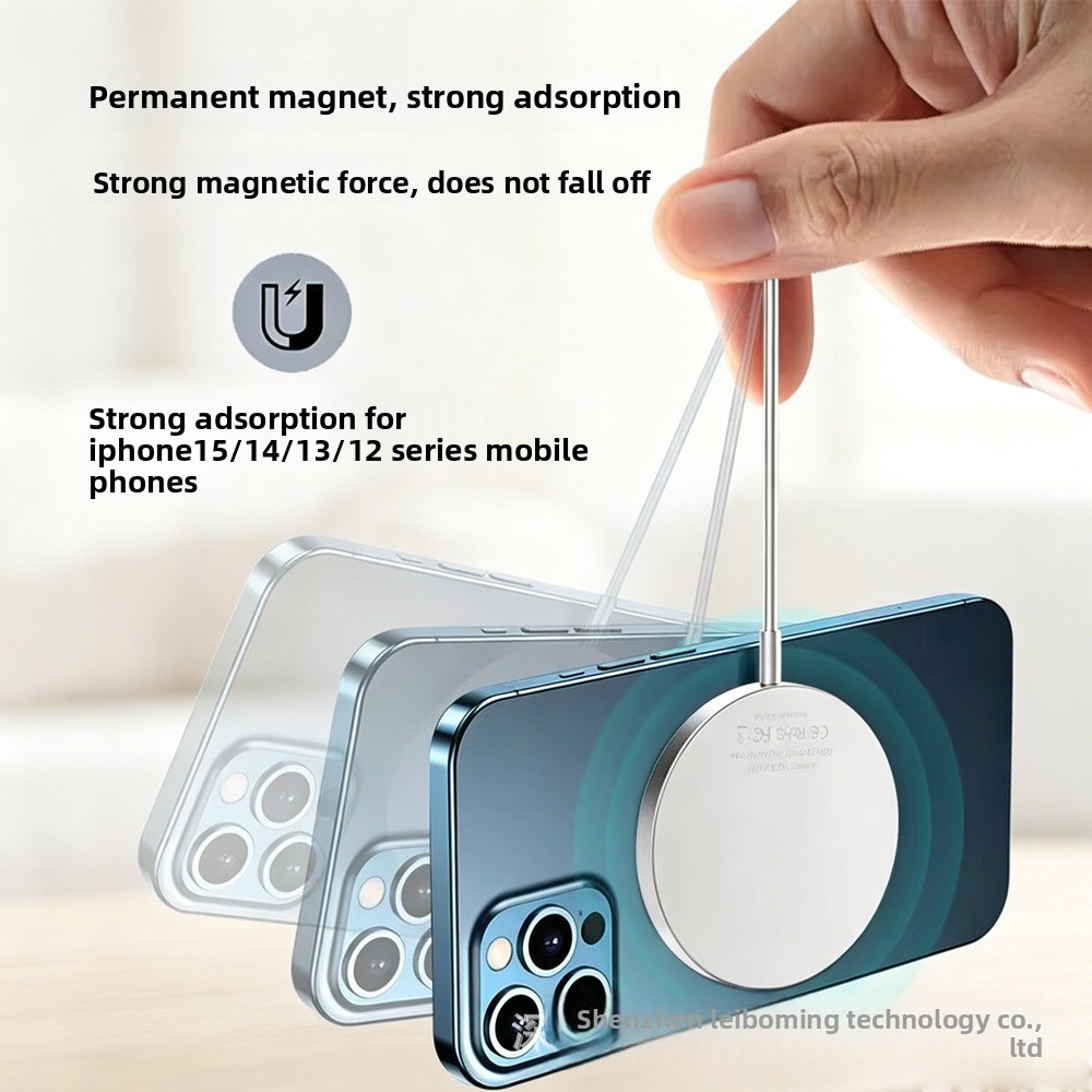 Grenzüberschreitendes, ultradünnes 25-W-MagSafe-Schnellladegerät, geeignet für Apple- und Huawei-Smartphones, magnetisches kabelloses Ladegerät_voghion.com