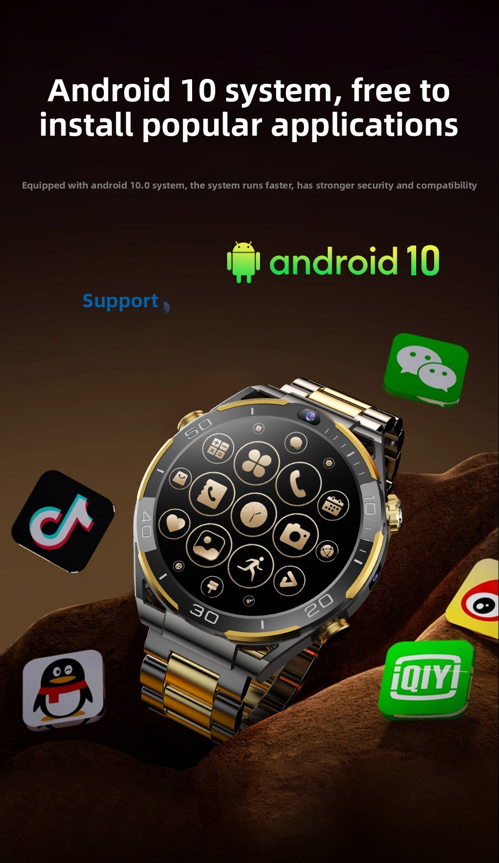 T7 Smart Watch 4g With Dual Camera And Multifunctional Features_voghion.com
