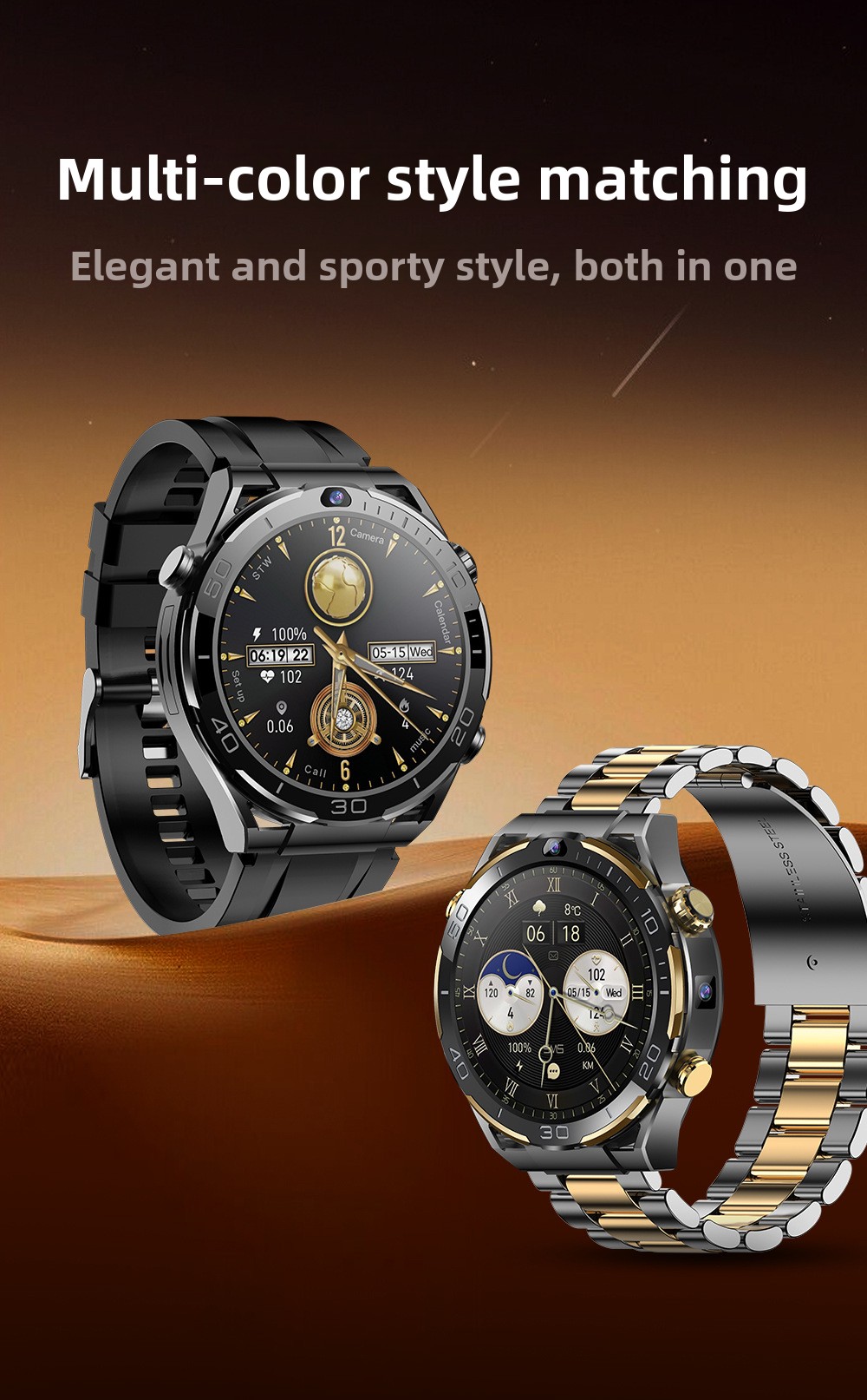 T7 Smart Watch 4g With Dual Camera And Multifunctional Features_voghion.com