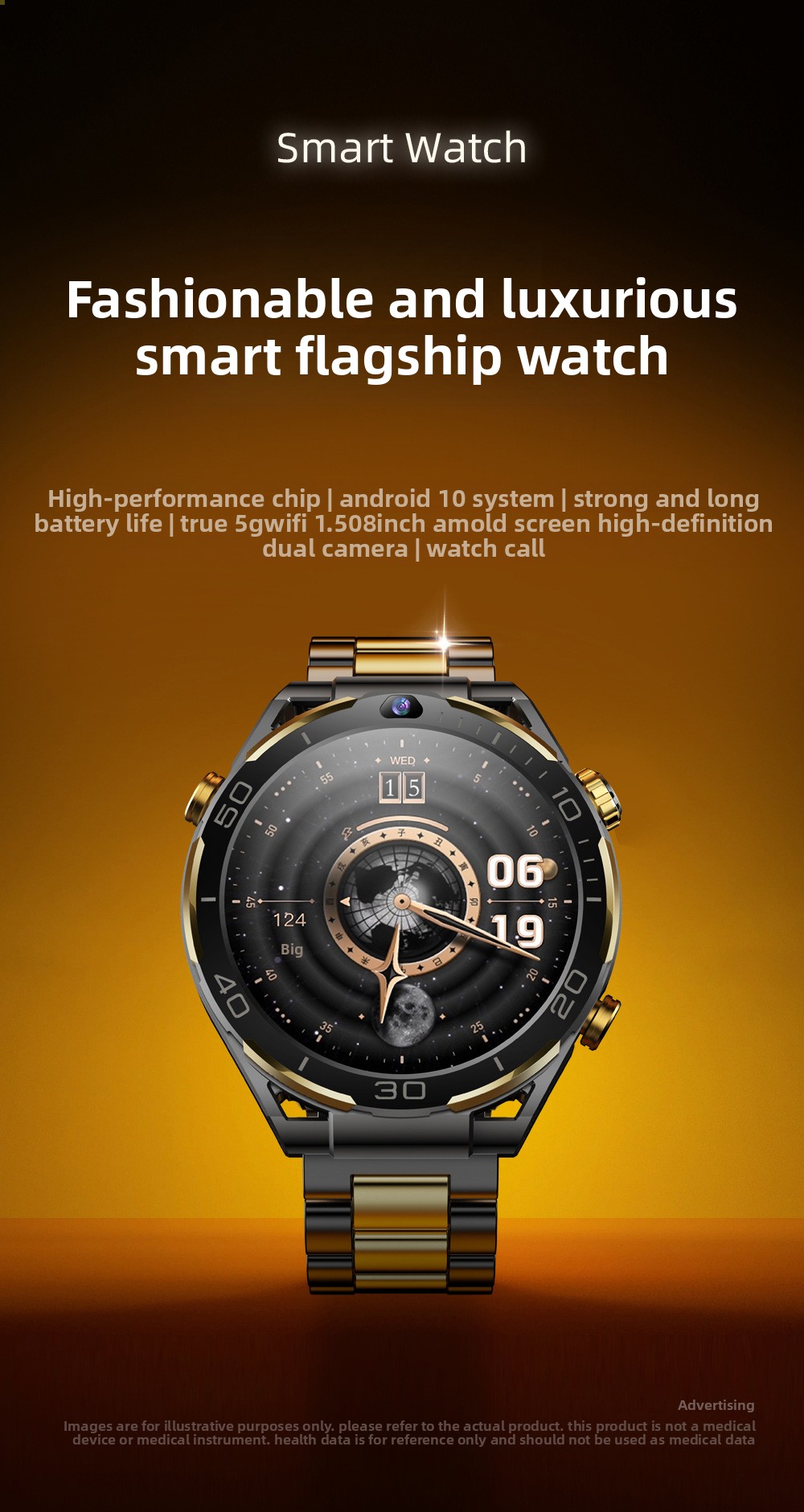 T7 Smart Watch 4g With Dual Camera And Multifunctional Features_voghion.com