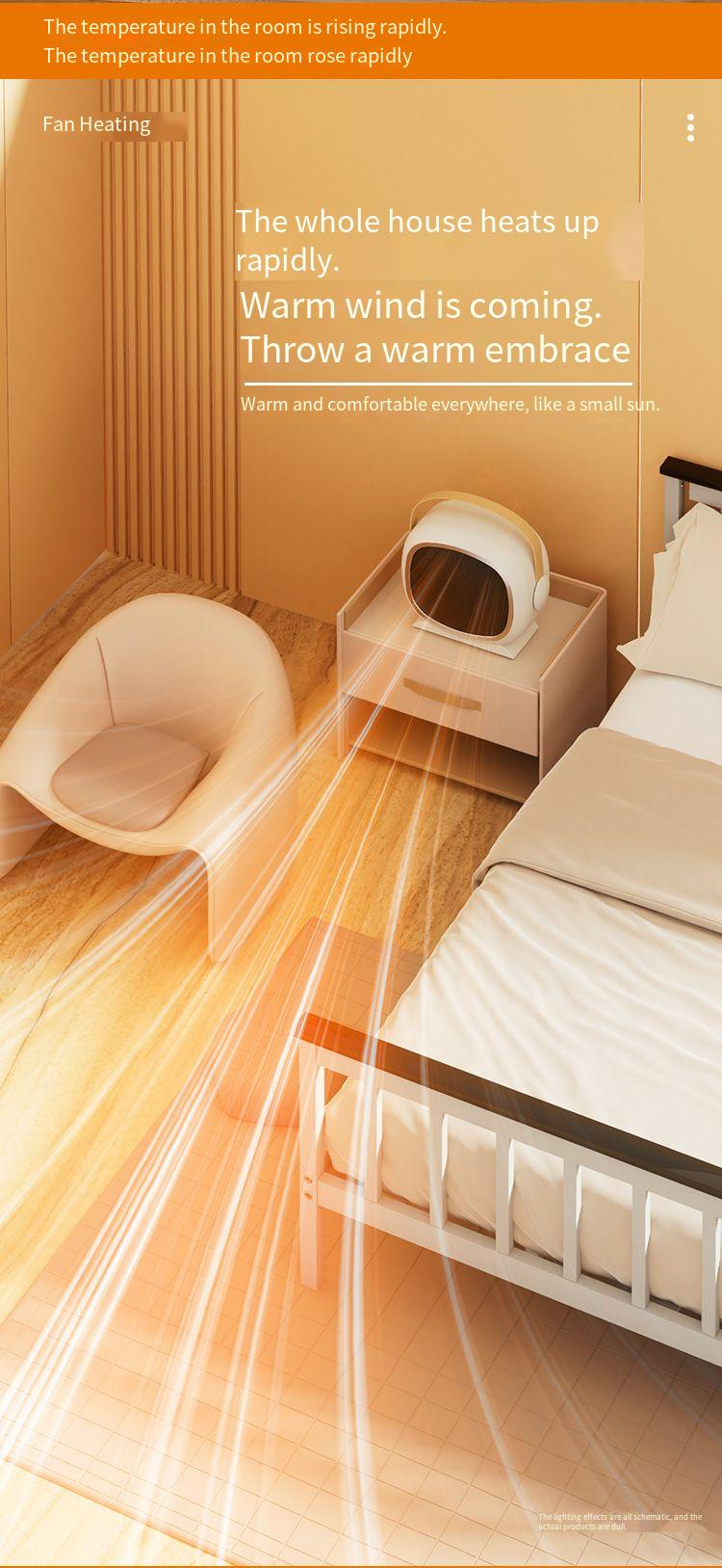 Tischgerät für den Heimgebrauch, Hochleistungs-PTC-Keramik-Schnellheizgerät, tragbarer kleiner Elektroheizer_voghion.com