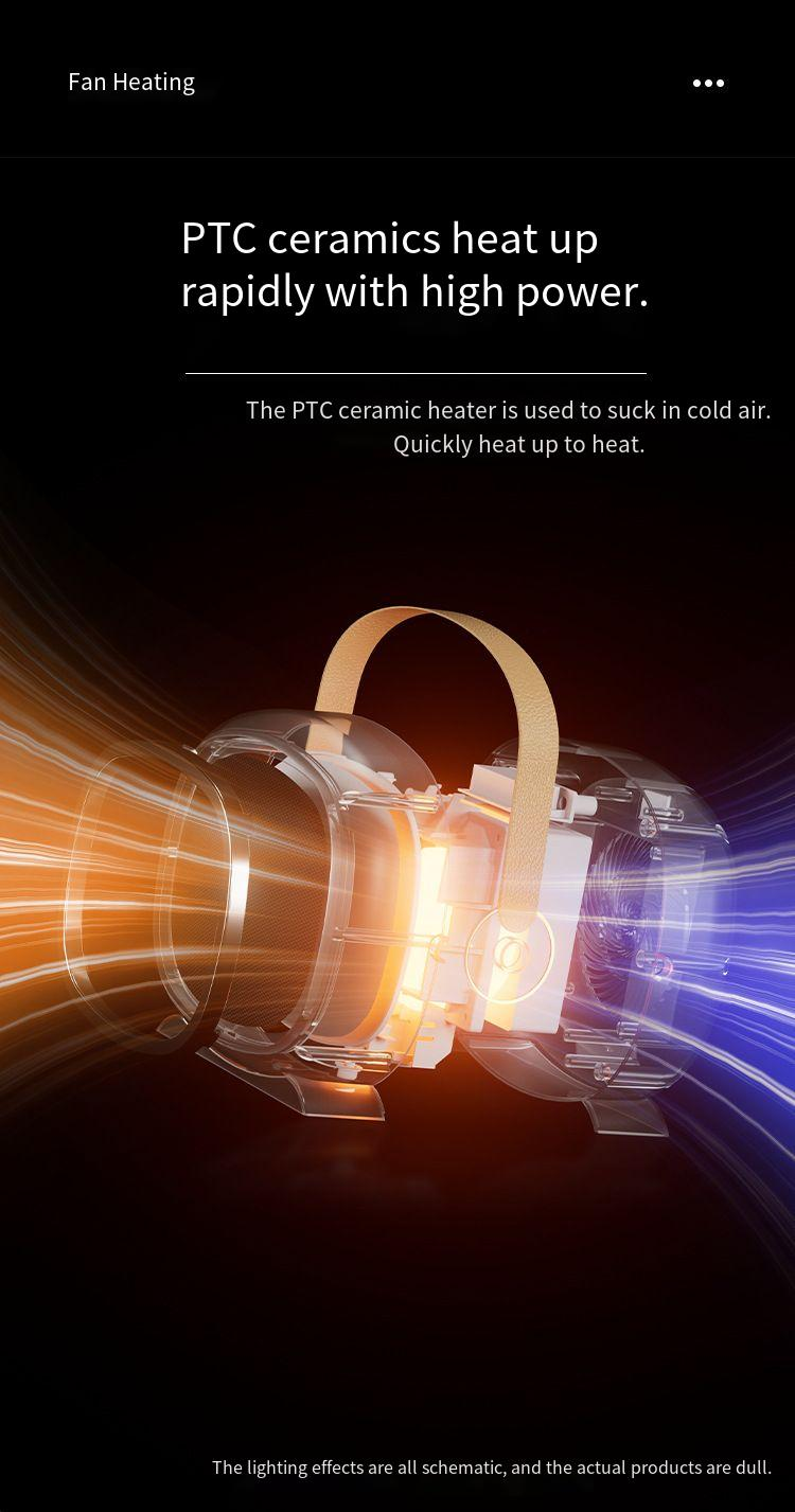 Tischgerät für den Heimgebrauch, Hochleistungs-PTC-Keramik-Schnellheizgerät, tragbarer kleiner Elektroheizer_voghion.com