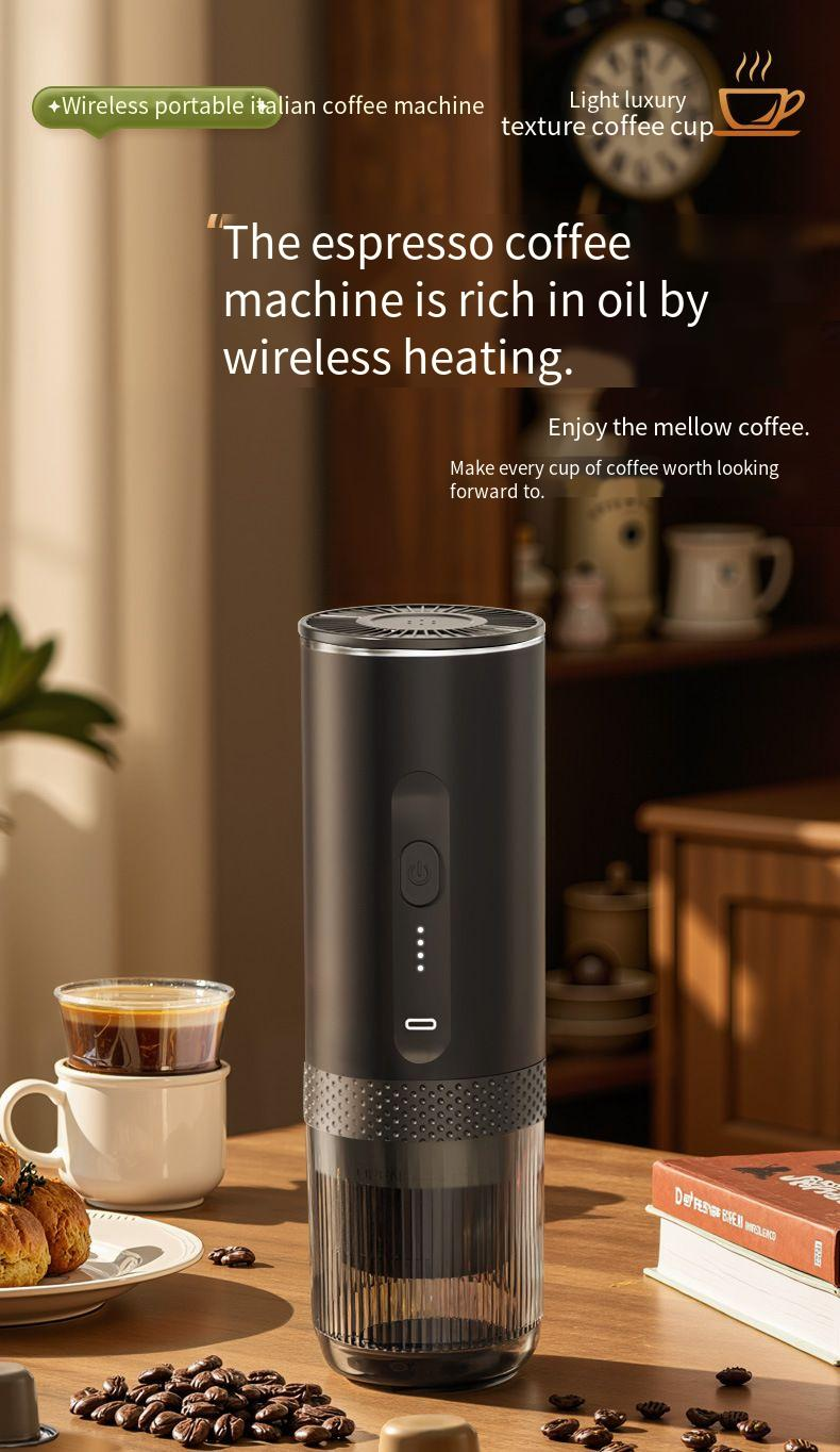 Macchina per caffè espresso portatile transfrontaliera a capsule, completamente automatica, con pompa italiana a pressione, riscaldamento wireless e estrazione a pressione._voghion.com