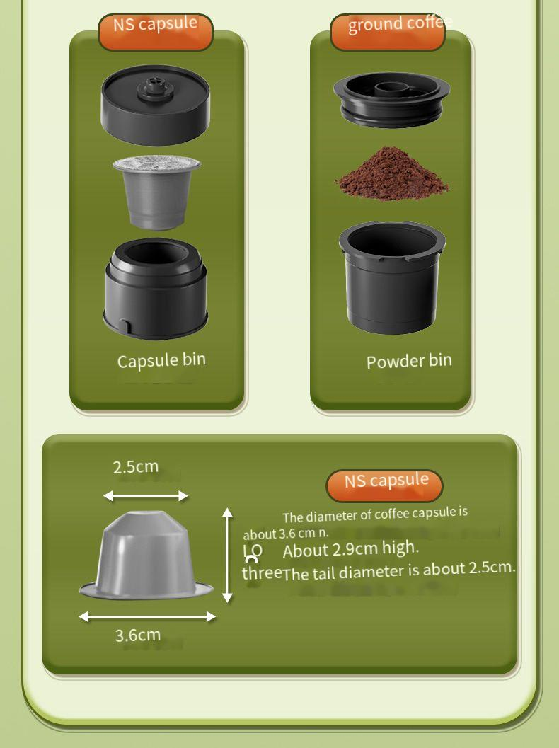 Macchina per caffè espresso portatile transfrontaliera a capsule, completamente automatica, con pompa italiana a pressione, riscaldamento wireless e estrazione a pressione._voghion.com