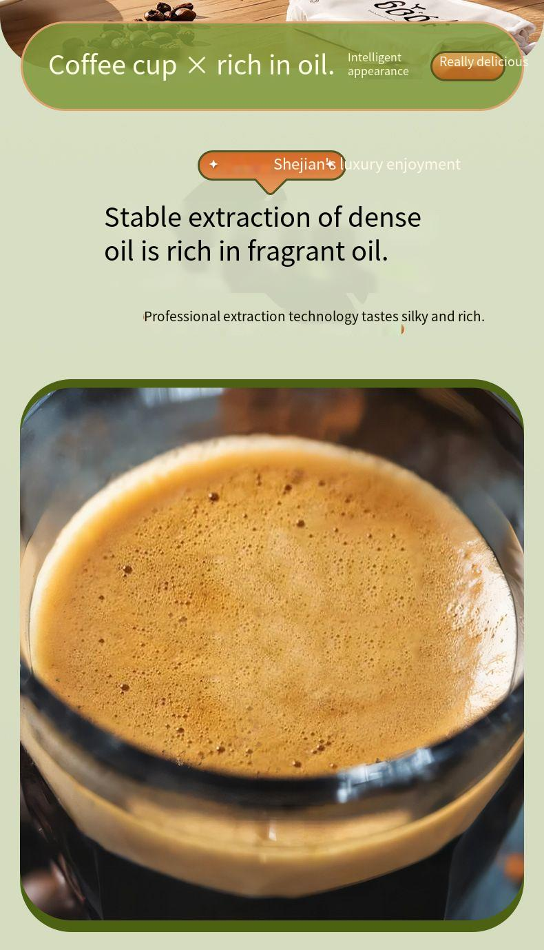 Macchina per caffè espresso portatile transfrontaliera a capsule, completamente automatica, con pompa italiana a pressione, riscaldamento wireless e estrazione a pressione._voghion.com