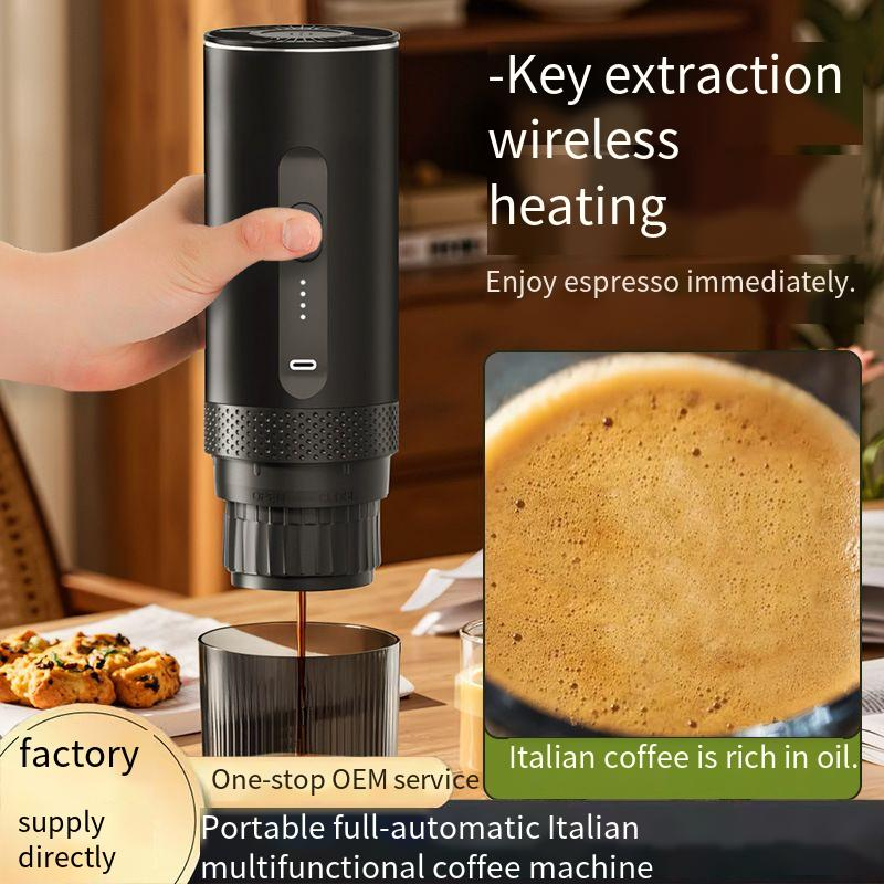 Macchina per caffè espresso portatile transfrontaliera a capsule, completamente automatica, con pompa italiana a pressione, riscaldamento wireless e estrazione a pressione._voghion.com