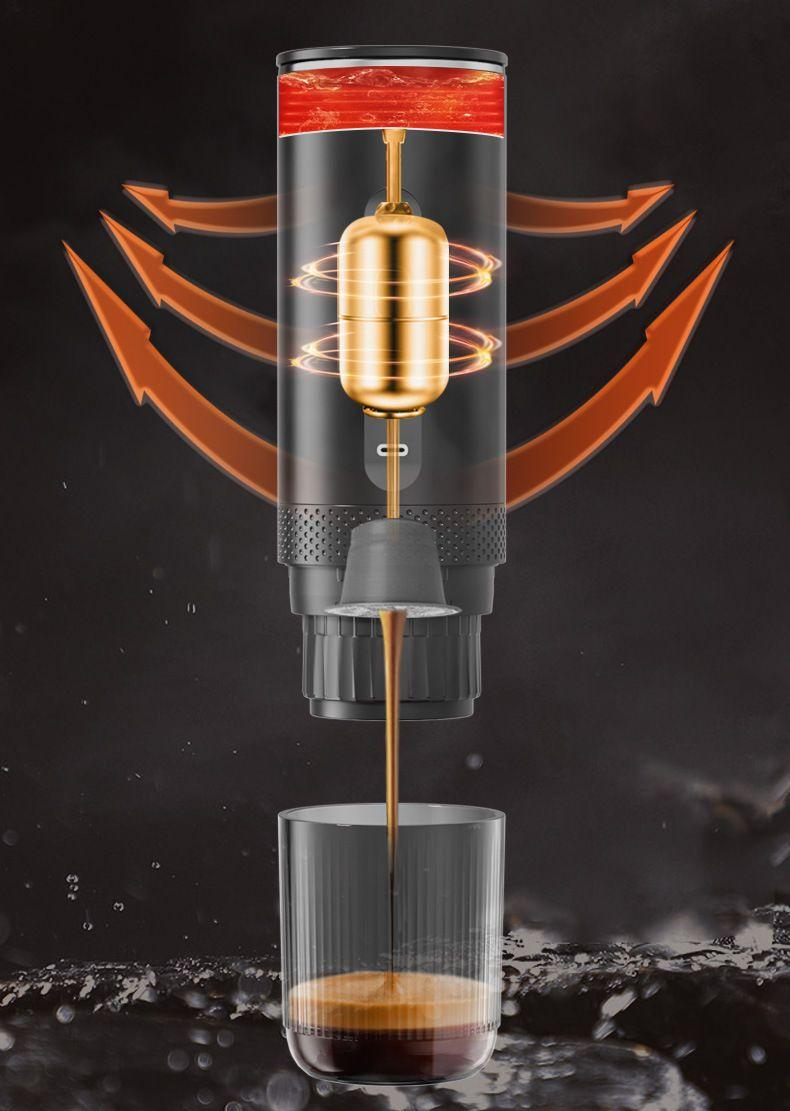 Macchina per caffè espresso portatile transfrontaliera a capsule, completamente automatica, con pompa italiana a pressione, riscaldamento wireless e estrazione a pressione._voghion.com