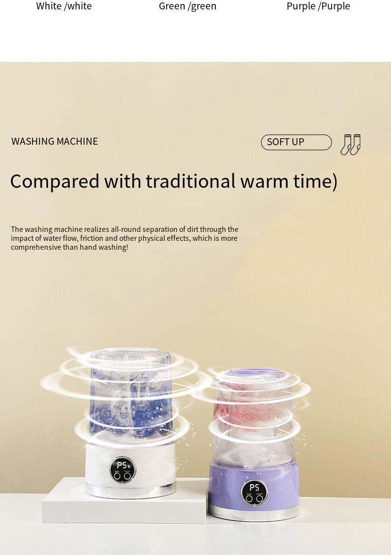 New Rechargeable Mini For Underwear And Socks, Portable Wireless Small Student Dormitory Washing Machine_voghion.com