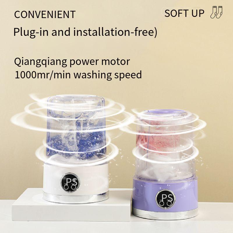 New Rechargeable Mini For Underwear And Socks, Portable Wireless Small Student Dormitory Washing Machine_voghion.com