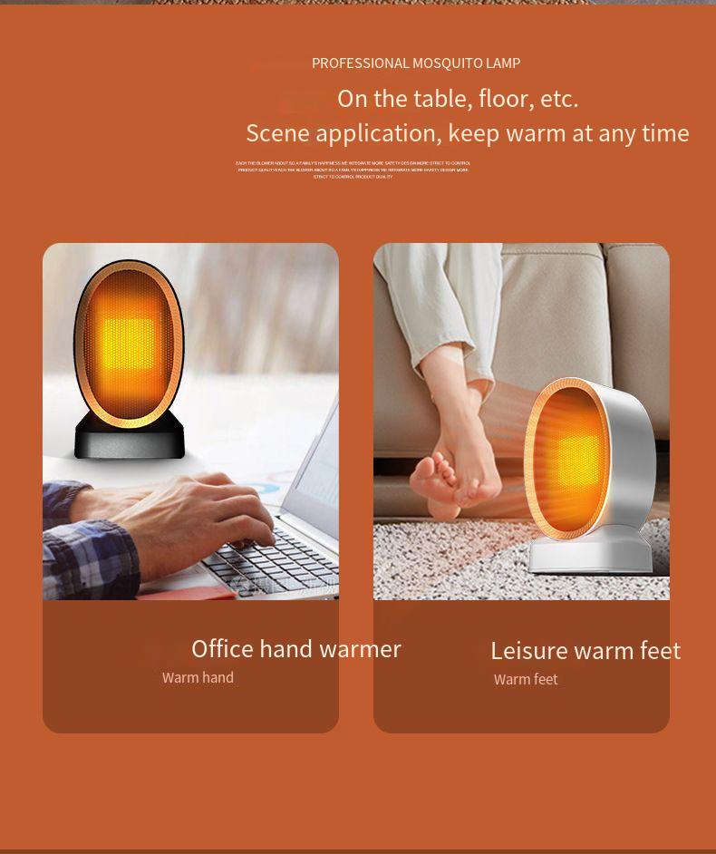 Nuovo modello 2024 Riscaldatore domestico Ventilatore ad aria calda Bagno Risparmio energetico Piccolo scaldapiedi Ufficio Piccolo sole Inverno_voghion.com