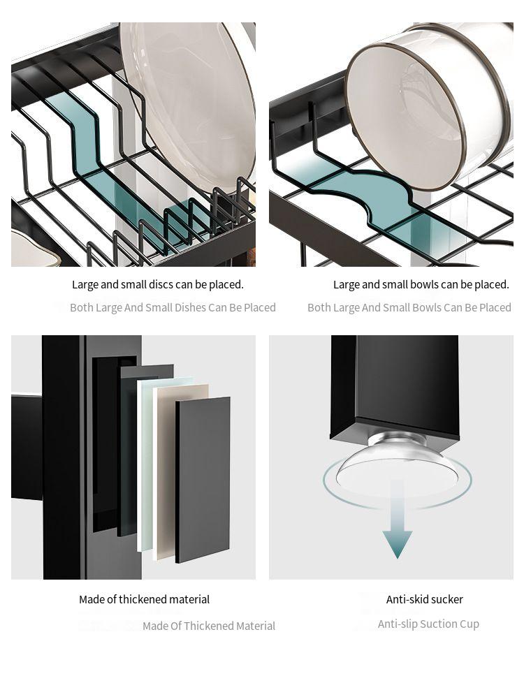 Küche Lagerung Arbeitsplatte Platte Organizer Abtropfen Über Waschbecken Schüssel Geschirr Rack Einziehbare_voghion.com