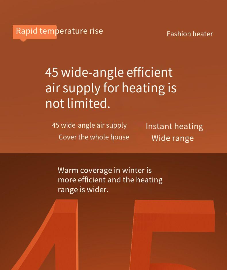 Nuovo modello 2024 Riscaldatore domestico Ventilatore ad aria calda Bagno Risparmio energetico Piccolo scaldapiedi Ufficio Piccolo sole Inverno_voghion.com