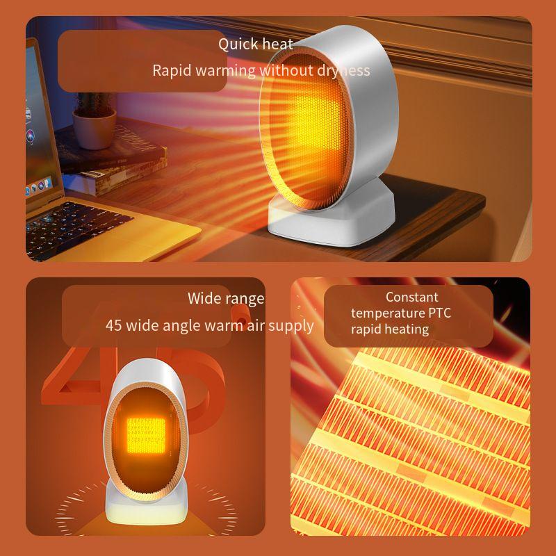 2024 New Model Heater Household Warm Air Blower Bathroom Energy-saving Small Foot Warmer Office Little Sun Winter_voghion.com