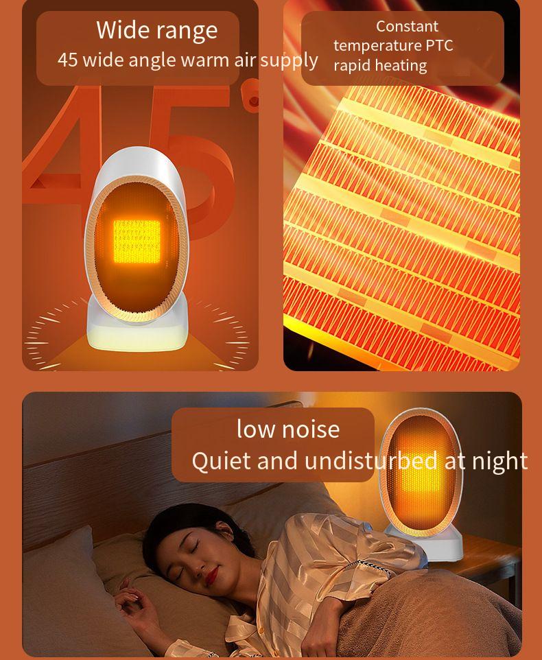 Nuovo modello 2024 Riscaldatore domestico Ventilatore ad aria calda Bagno Risparmio energetico Piccolo scaldapiedi Ufficio Piccolo sole Inverno_voghion.com