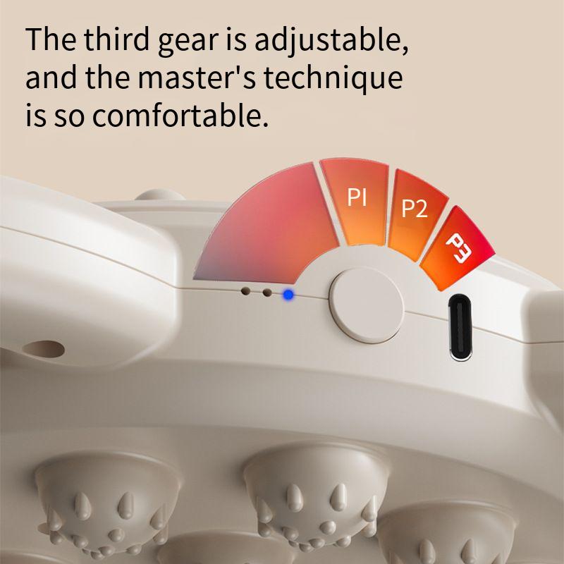 Sześciogłowicowy pistolet do głębokiego masażu pleców i talii, wibracje o wysokiej częstotliwości, relaksacja mięśni, wielogłowicowy, wielofunkcyjny_voghion.com