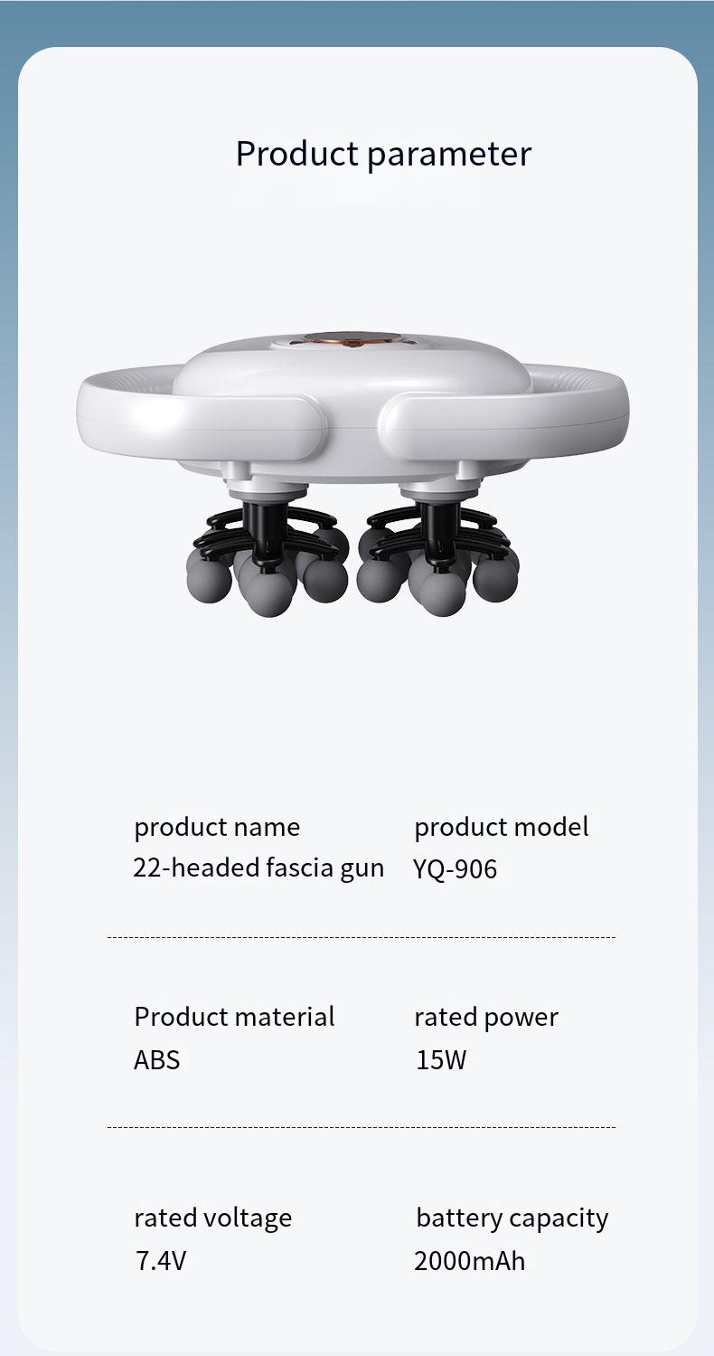 22-Head Multi-Head Fascia Muscle Massager Professional Grade Home Use Full Body Deep Relaxation High-Frequency Massage_voghion.com