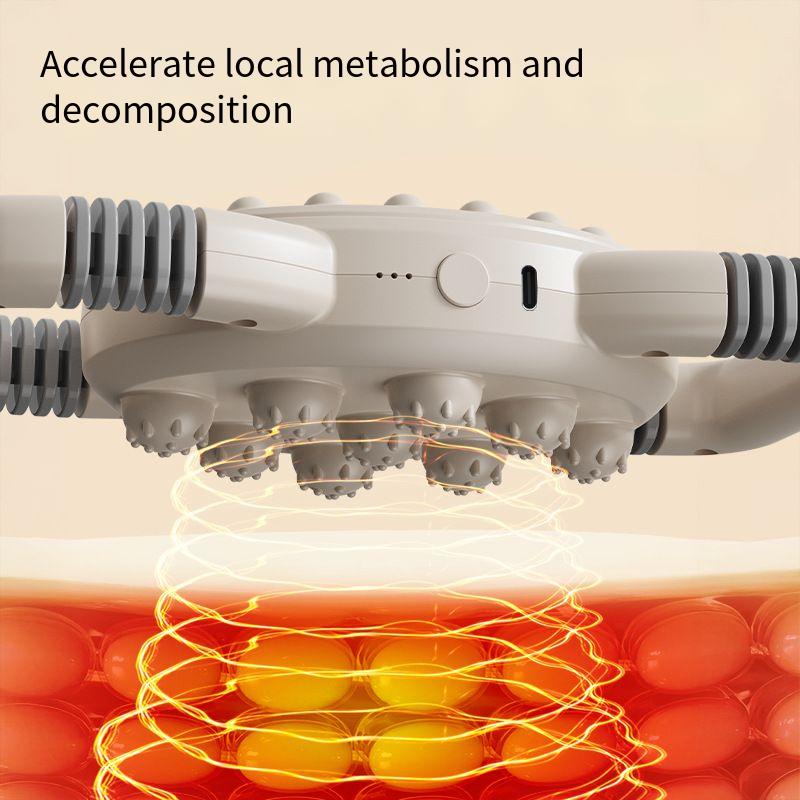 Sześciogłowicowy pistolet do głębokiego masażu pleców i talii, wibracje o wysokiej częstotliwości, relaksacja mięśni, wielogłowicowy, wielofunkcyjny_voghion.com