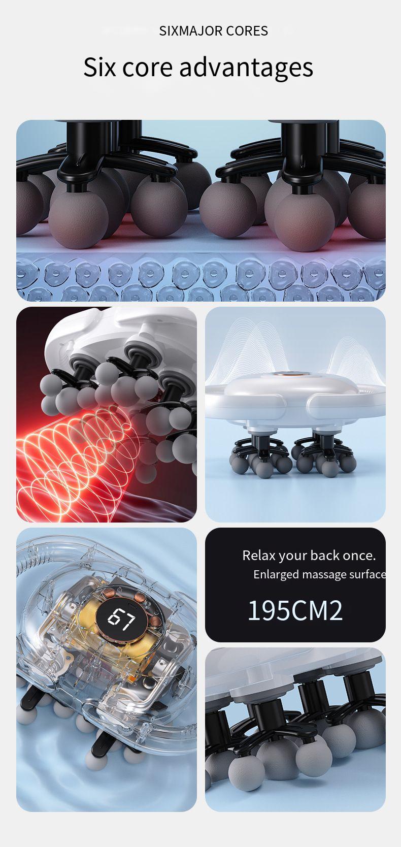 22-Head Multi-Head Fascia Muscle Massager Professional Grade Home Use Full Body Deep Relaxation High-Frequency Massage_voghion.com