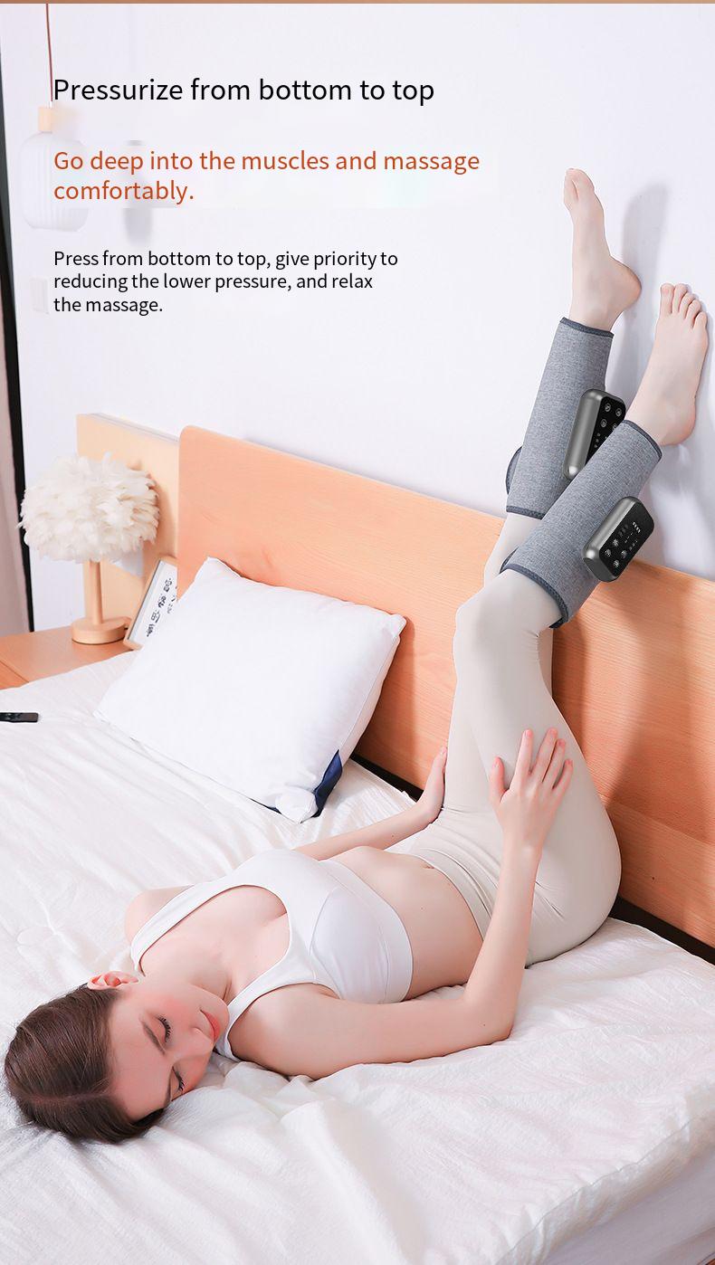 Elektrischer Waden-Airbag mit Luftdruckmassagegerät, Multifunktions-Massagegerät mit konstanter Temperatur, Wärmekompresse, Schönheits-Beine_voghion.com