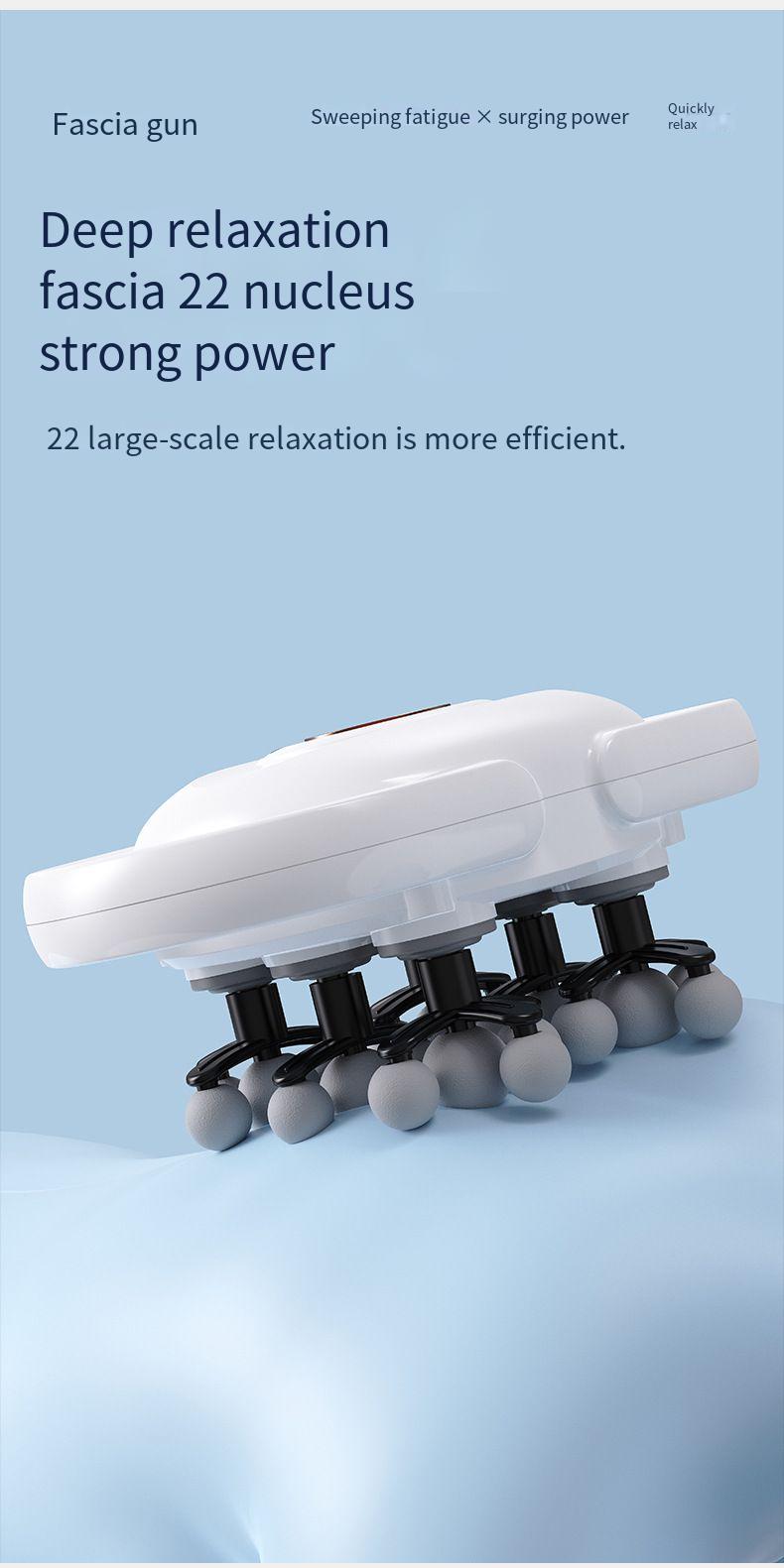22-Head Multi-Head Fascia Muscle Massager Professional Grade Home Use Full Body Deep Relaxation High-Frequency Massage_voghion.com