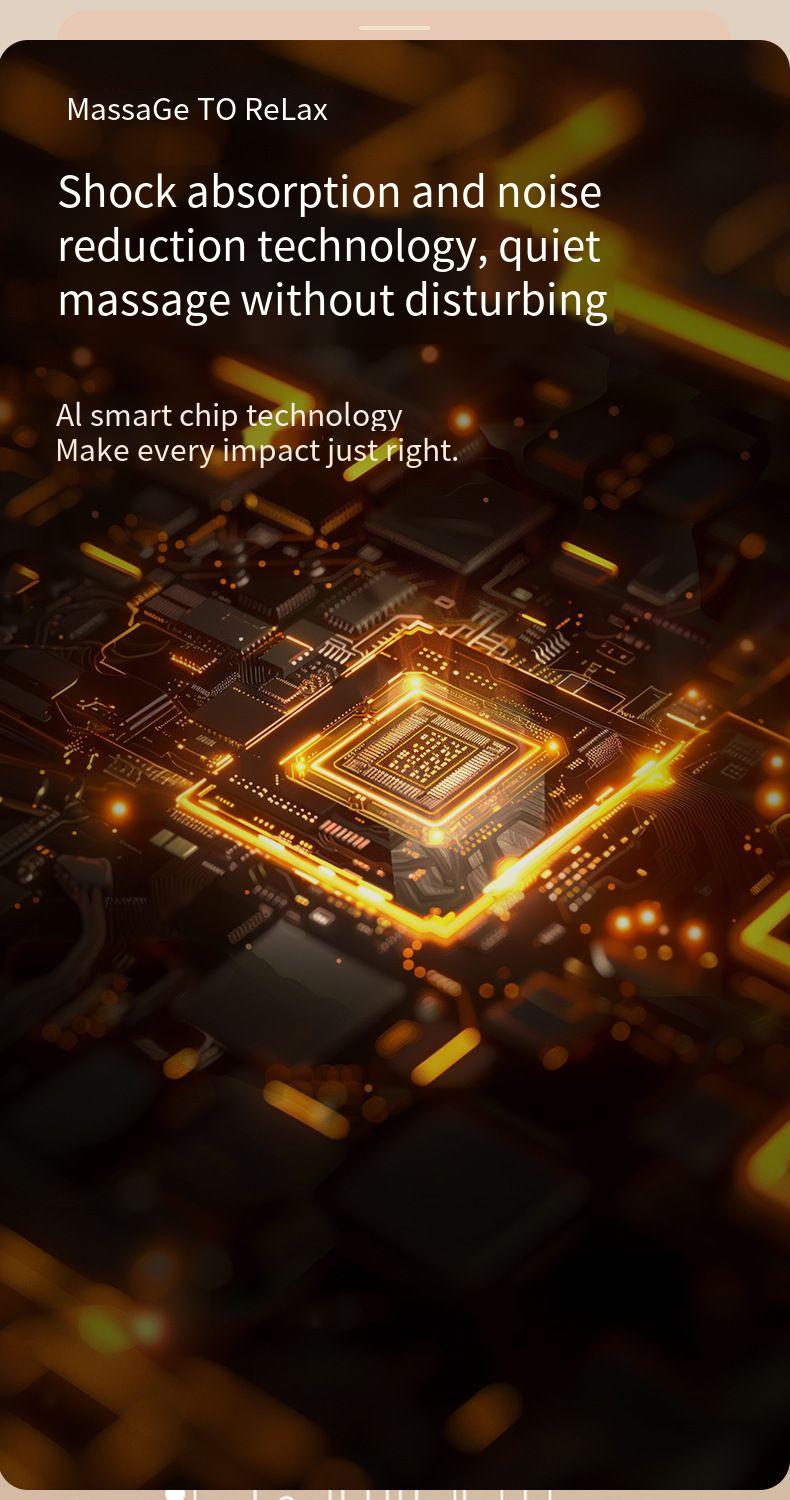 Sechs-Kopf-Faszienpistole für tiefe Rücken- und Taillenmassage mit hochfrequenter Vibration und Muskelentspannung, multifunktional mit mehreren Köpfen_voghion.com