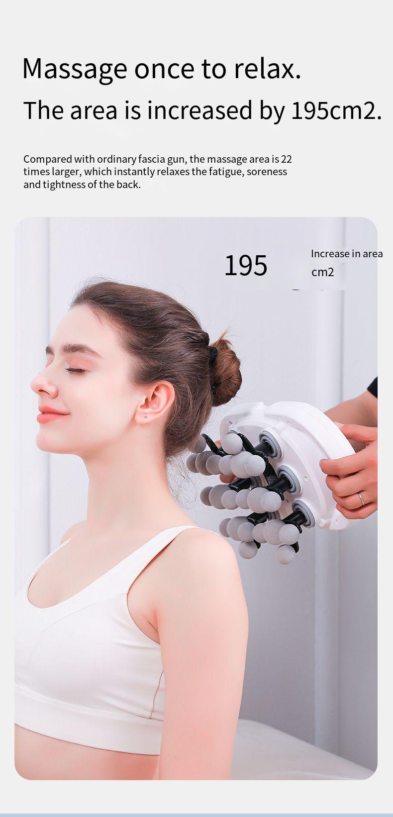 22-Head Multi-Head Fascia Muscle Massager Professional Grade Home Use Full Body Deep Relaxation High-Frequency Massage_voghion.com