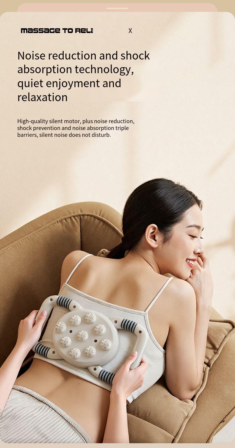 Sechs-Kopf-Faszienpistole für tiefe Rücken- und Taillenmassage mit hochfrequenter Vibration und Muskelentspannung, multifunktional mit mehreren Köpfen_voghion.com