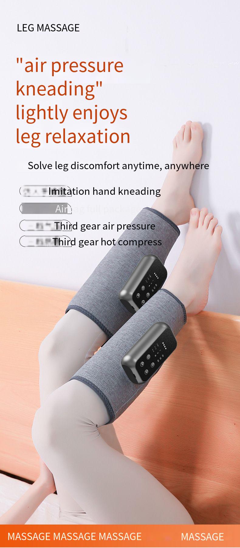 Elektrischer Waden-Airbag mit Luftdruckmassagegerät, Multifunktions-Massagegerät mit konstanter Temperatur, Wärmekompresse, Schönheits-Beine_voghion.com