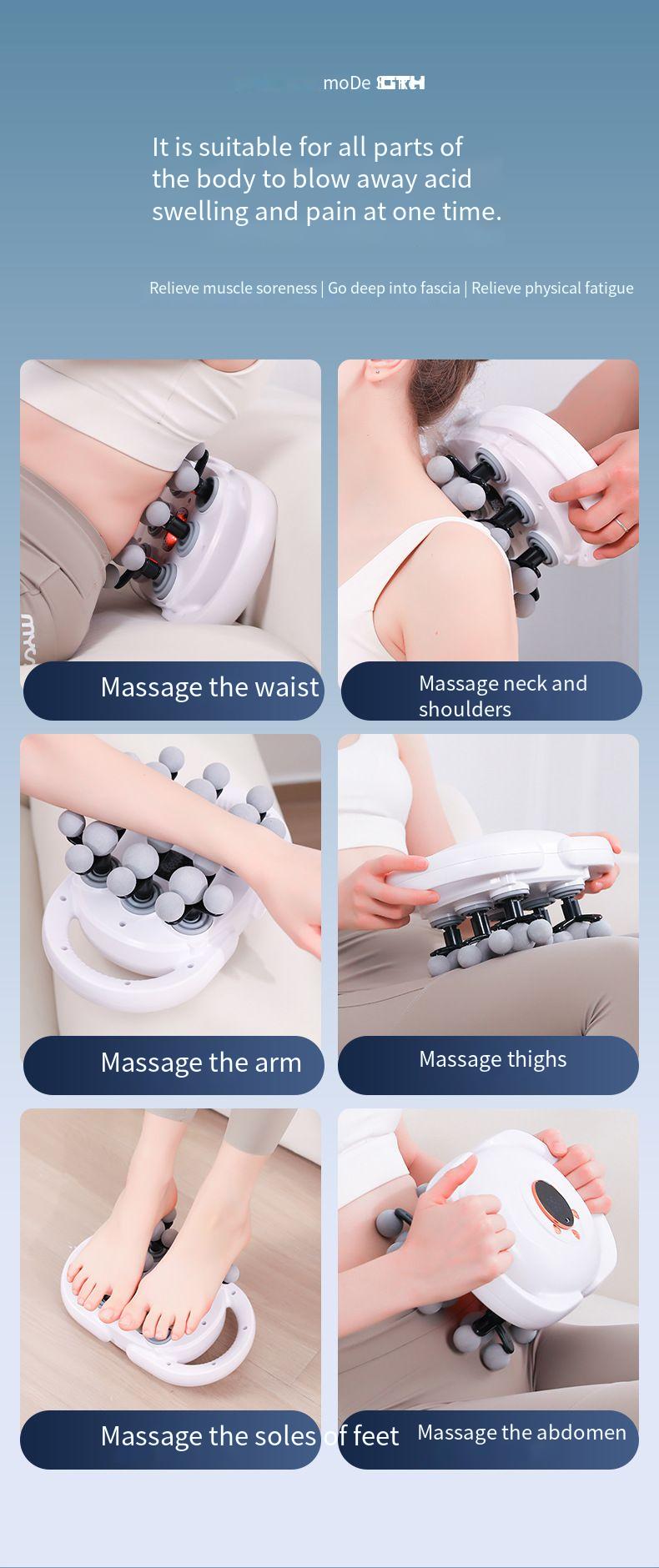 22-Head Multi-Head Fascia Muscle Massager Professional Grade Home Use Full Body Deep Relaxation High-Frequency Massage_voghion.com