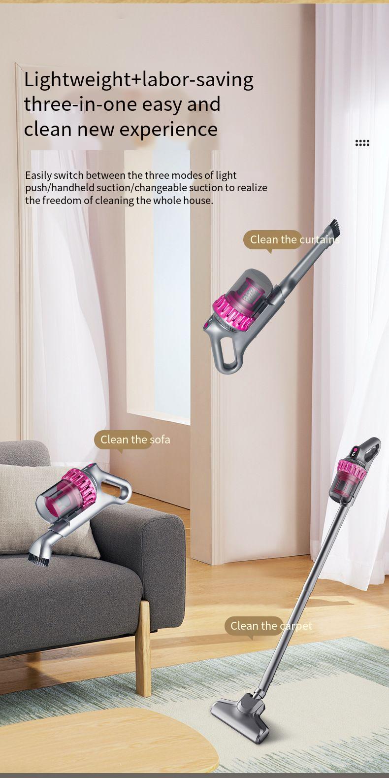 Wireless Vacuum Cleaner For Home High Suction Dust Detection_voghion.com