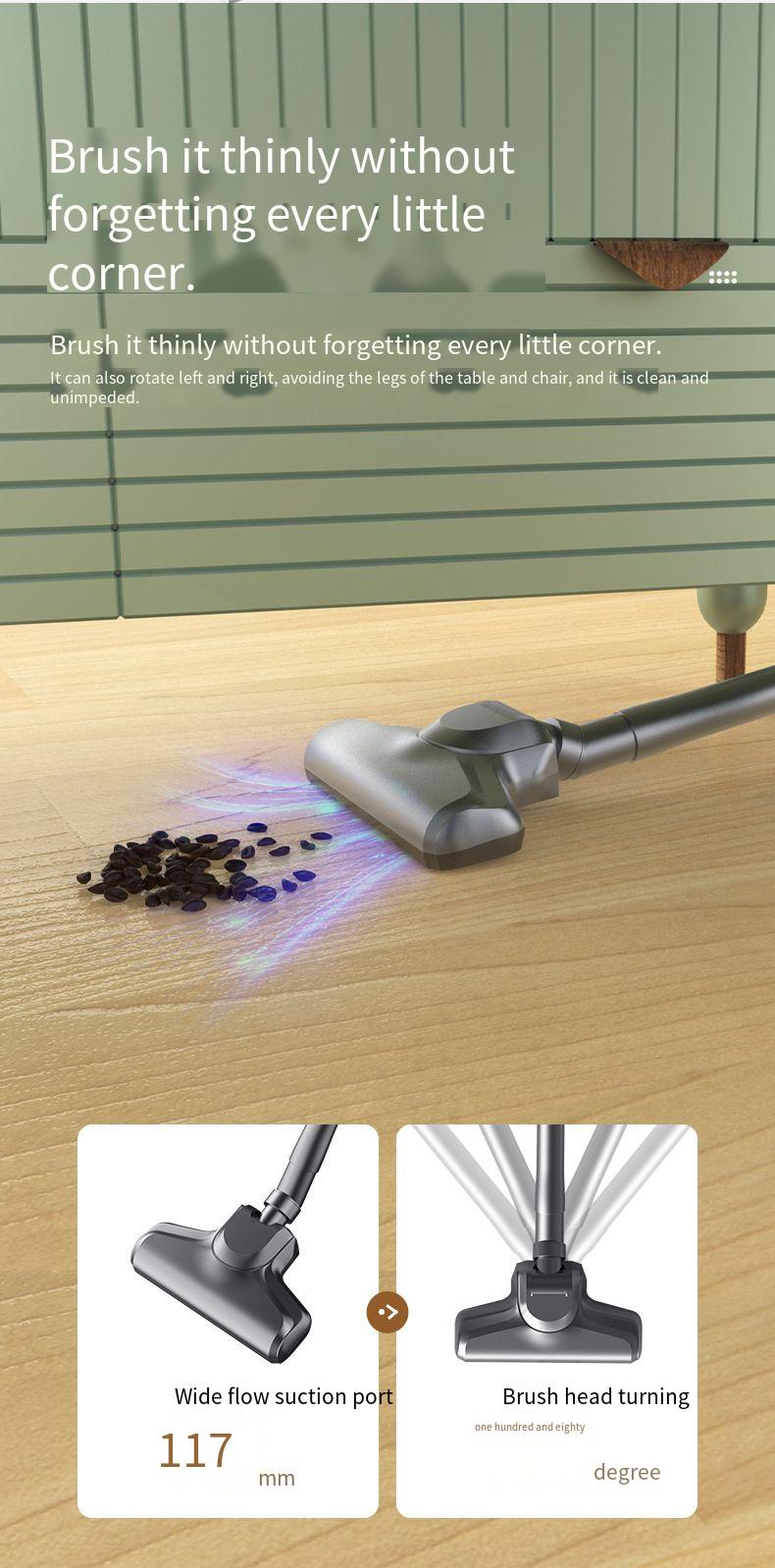 Wireless Vacuum Cleaner For Home High Suction Dust Detection_voghion.com