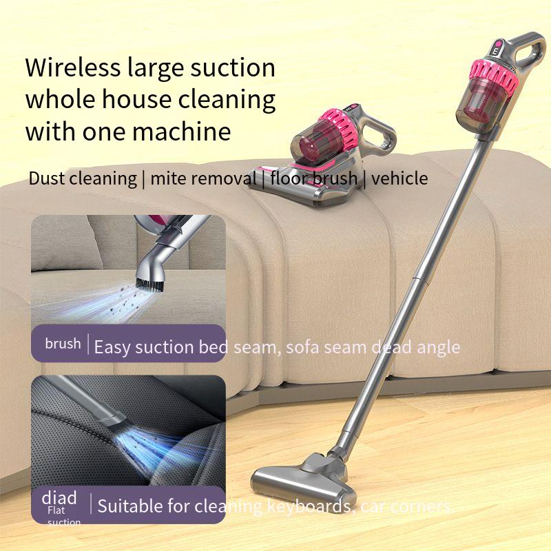 Wireless Vacuum Cleaner Home Use, High Suction, Mite Removal, Dust Detection, Integrated And Floor Washer, Lightweight_voghion.com