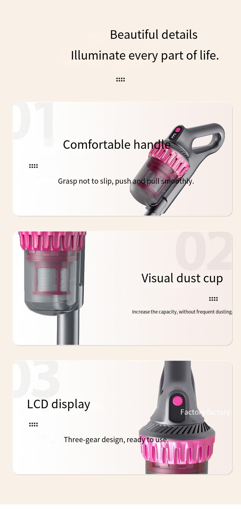 Wireless Vacuum Cleaner For Home High Suction Dust Detection_voghion.com
