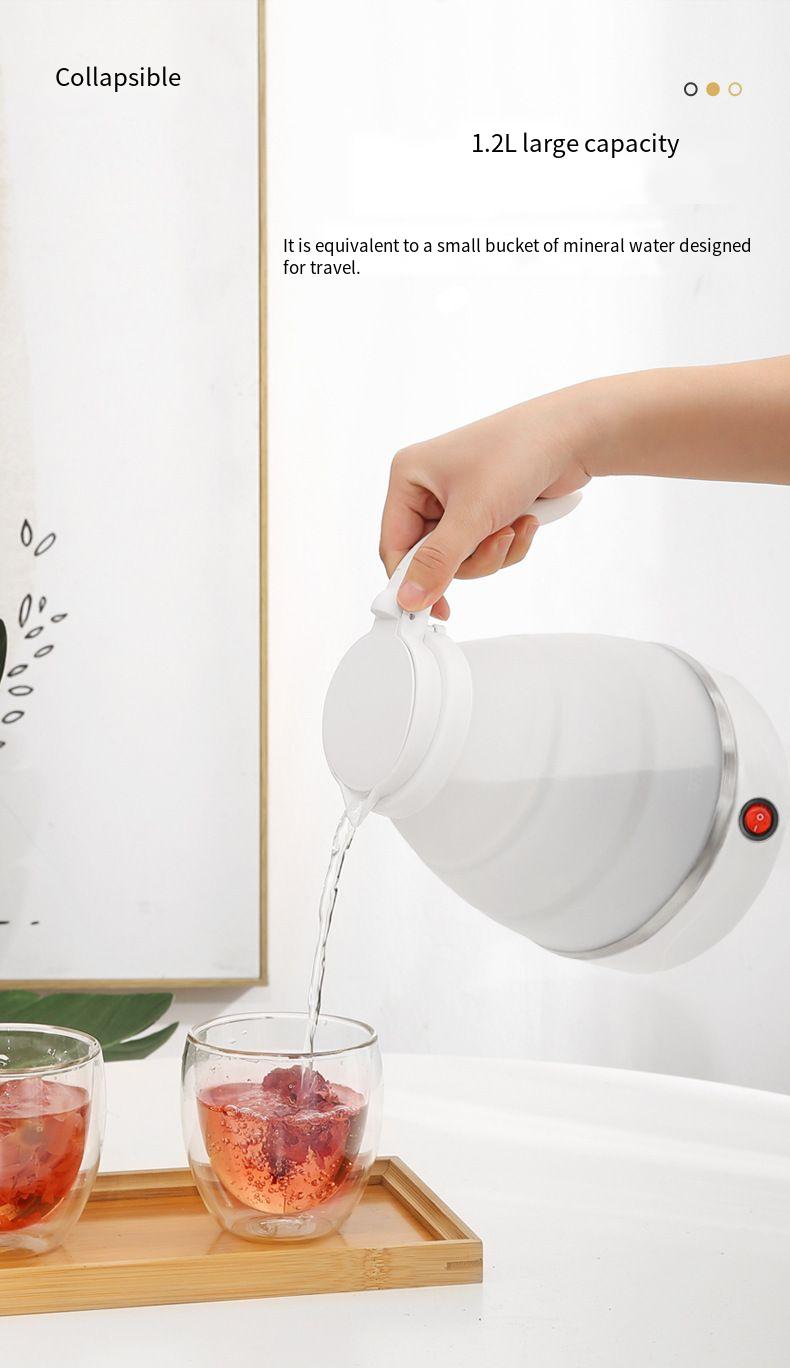 Foldable Silicone Electric Kettle For Business Travel & Dorms_voghion.com