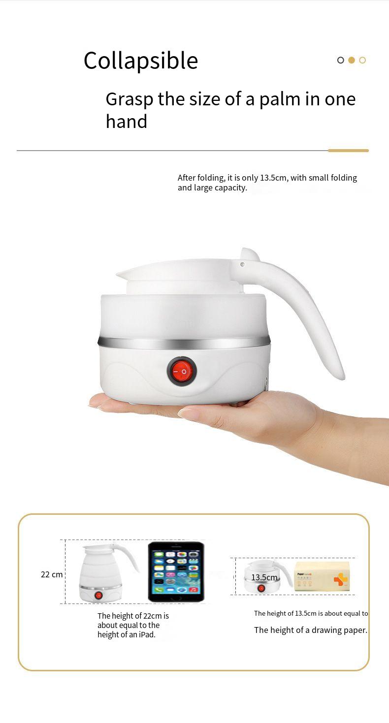 Foldable Silicone Electric Kettle For Business Travel & Dorms_voghion.com