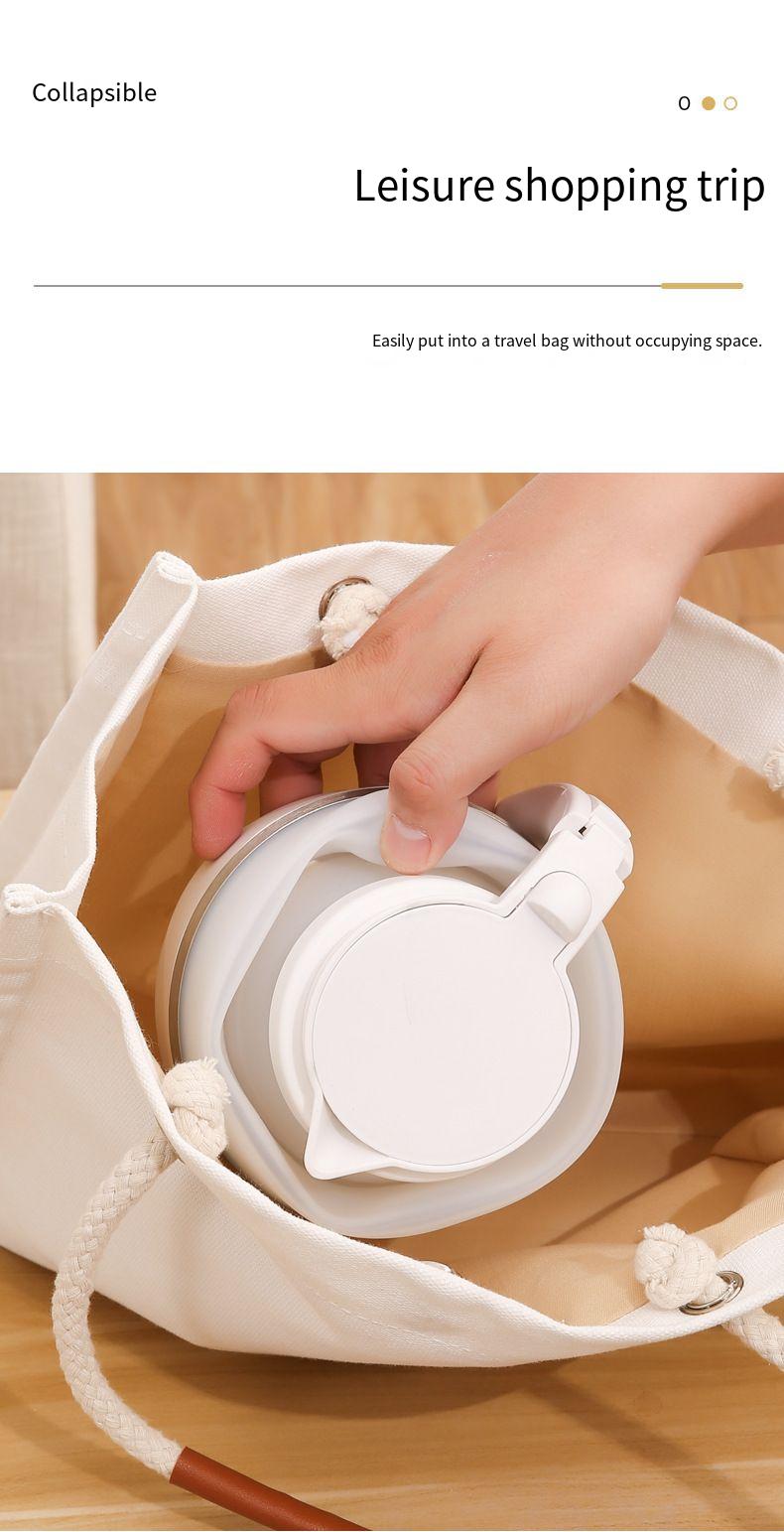 Foldable Silicone Electric Kettle For Business Travel & Dorms_voghion.com