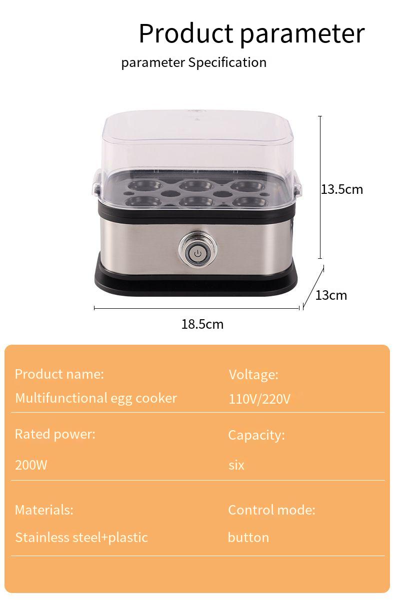Multifunctional Egg Cooker With Automatic Stainless Steel Cooker, Kitchen Steamer, Household Breakfast Machine,_voghion.com