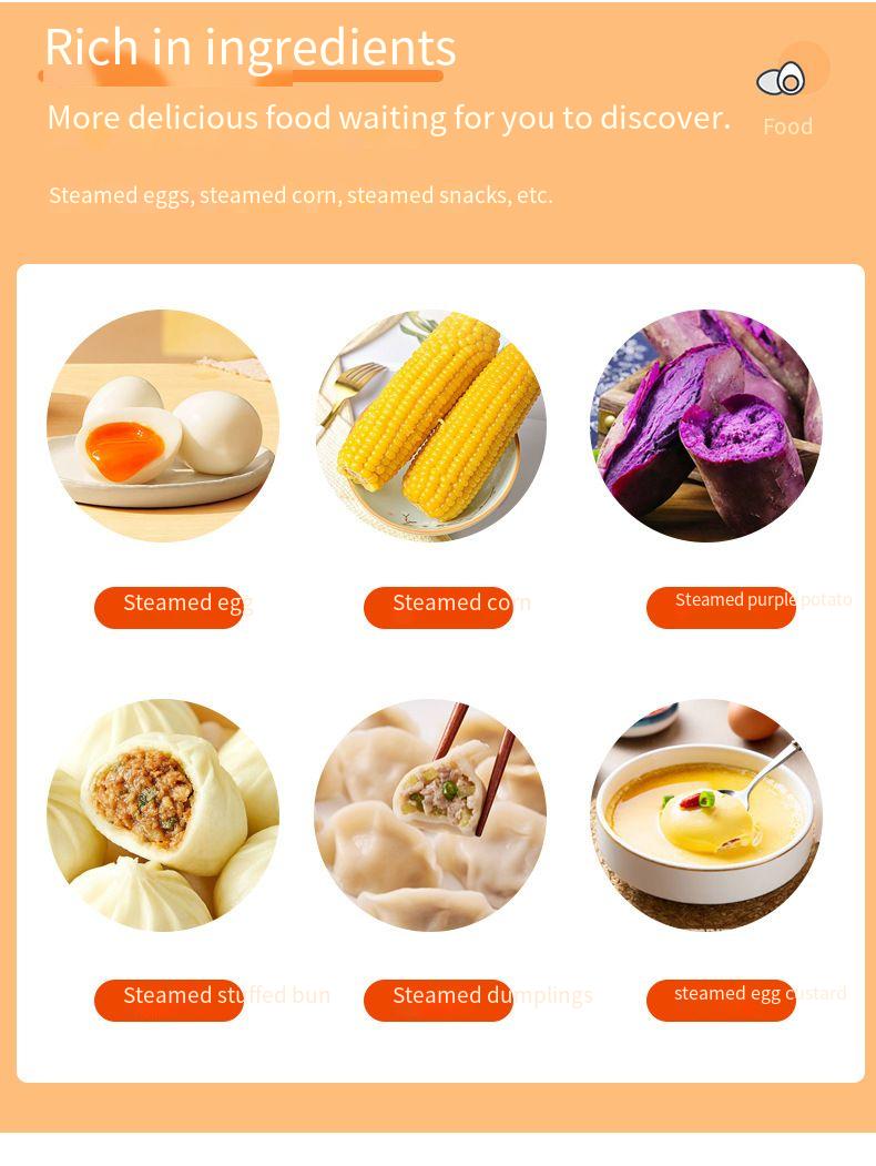 Multifunctional Egg Cooker With Automatic Stainless Steel Cooker, Kitchen Steamer, Household Breakfast Machine,_voghion.com