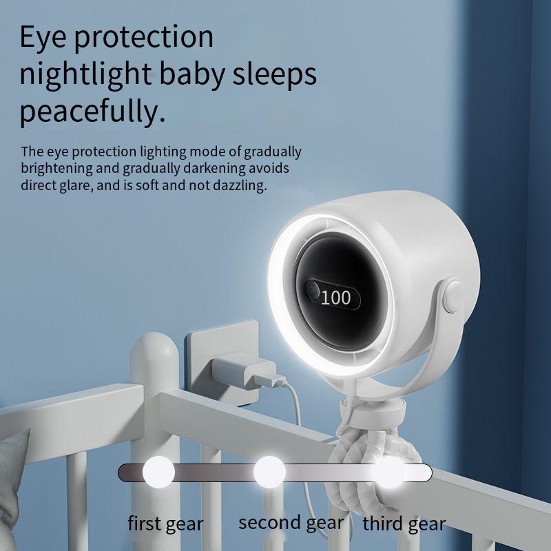 Kleiner Lenkerventilator mit USB-Ladefunktion, geräuschlos, Mini, geeignet für Kinderwagen_voghion.com