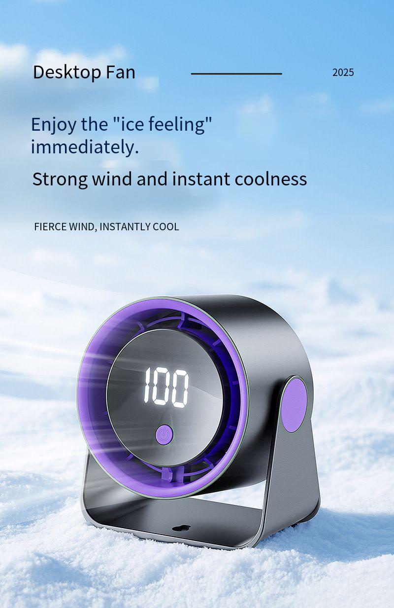 Usb Desk Fan Rechargeable High Speed Portable Office Cooling Fan_voghion.com