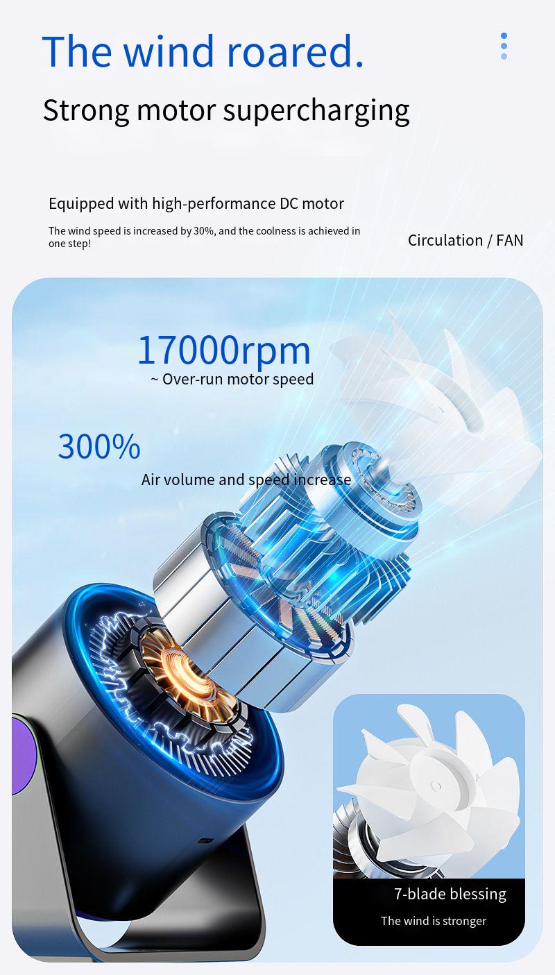 Usb Desk Fan Rechargeable High Speed Portable Office Cooling Fan_voghion.com