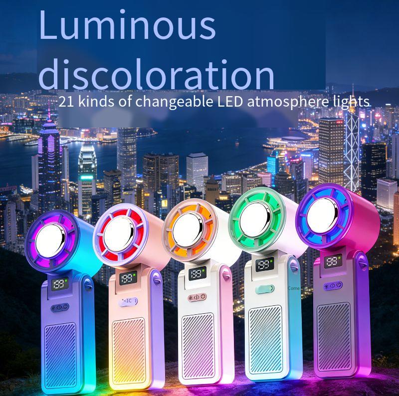 Refrigerating Handheld Powerful Foldable Neck-hanging Mini Fan, Rechargeable_voghion.com